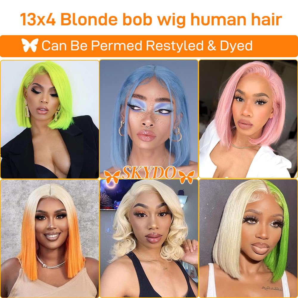 SKYDO 613 Blonde Bob Wig styling options for day-to-night looks.