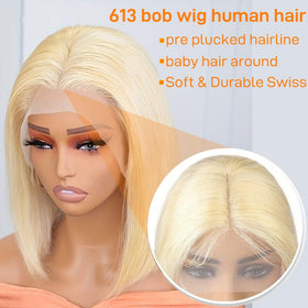 SKYDO 613 Blonde Bob Wig 180% density adds balanced volume.