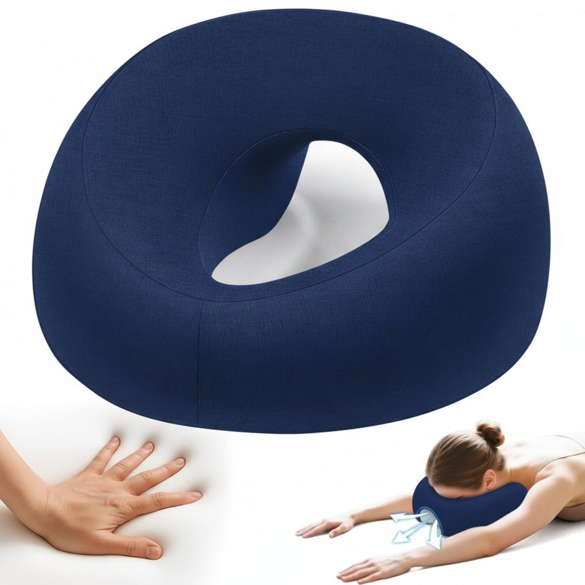 SKYIMOOO face-down pillow front view for comfortable prone positioning during recovery or spa sessions