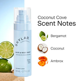 Skylar Coconut Cove mist texture close-up for easy application