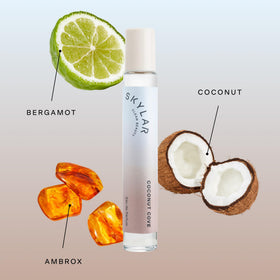 Skylar Coconut Cove packaging exterior, clean ingredients promise