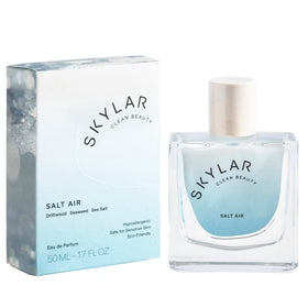 Skylar Salt Air bottle front view, clean hypoallergenic fragrance for sensitive skin.