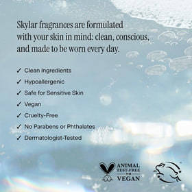Skylar Salt Air vanilla-musk base suggests cozy, lingering scent.