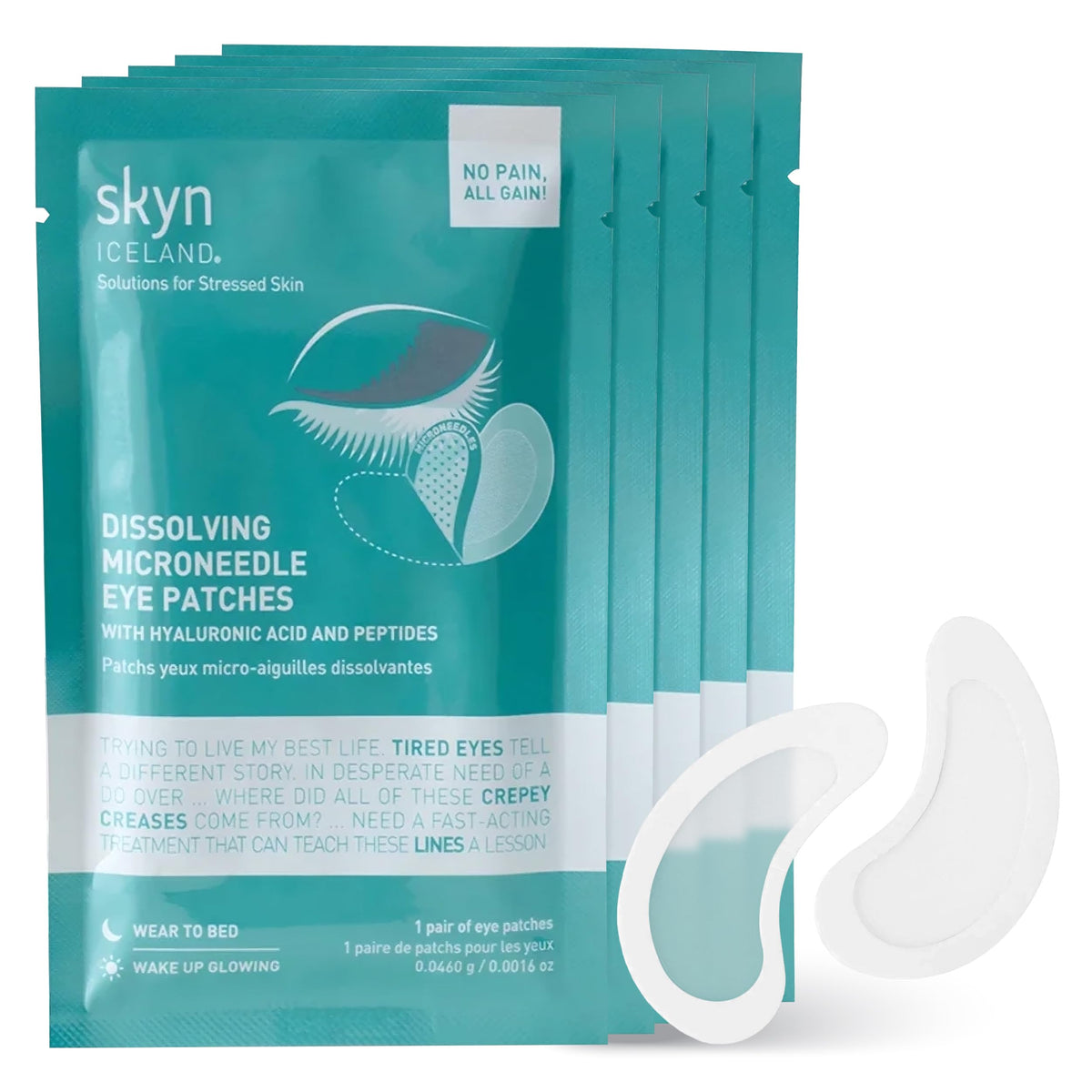 Skyn ICELAND patch close-up showing dissolving micro-tips for hydration