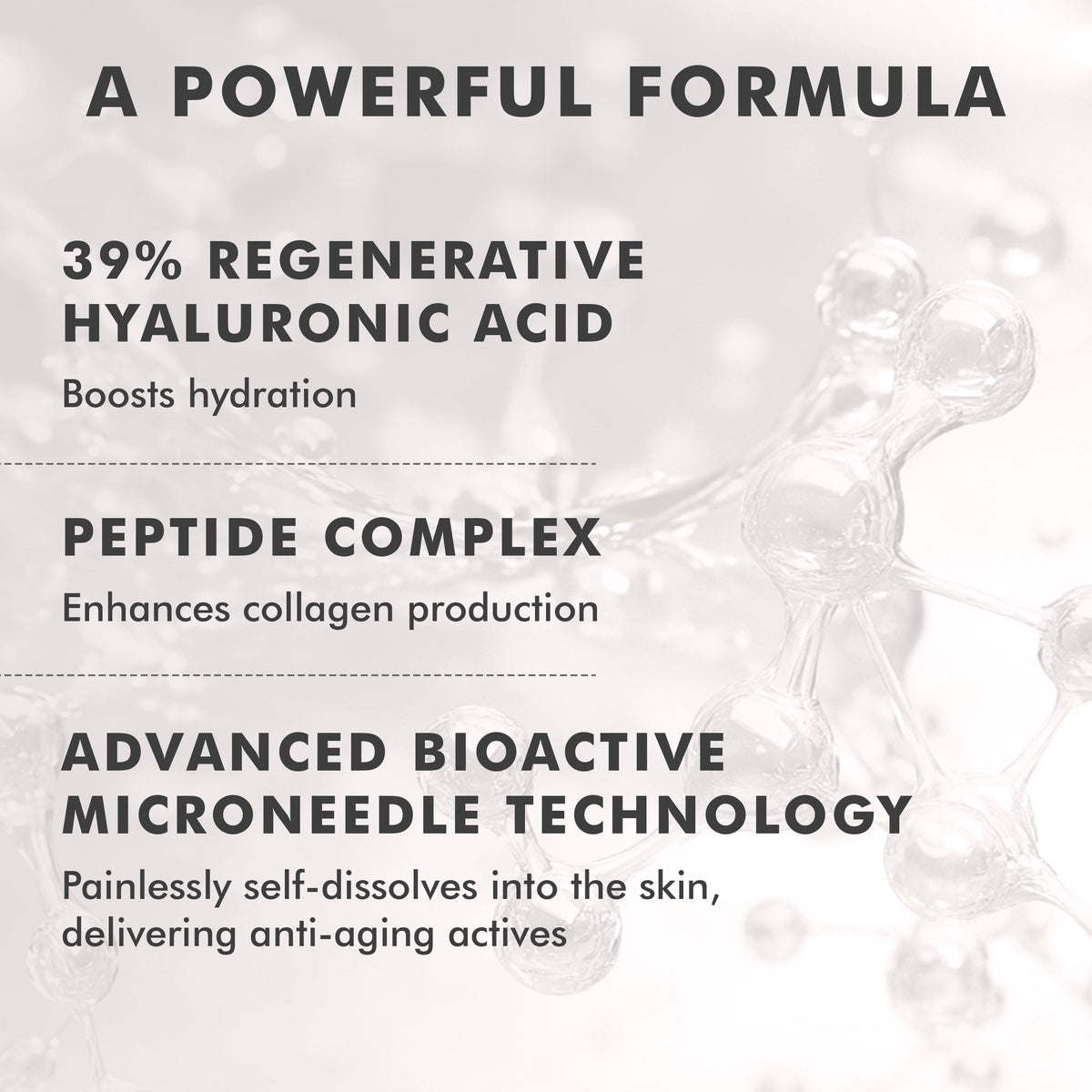 Patch features peptides for targeted actives