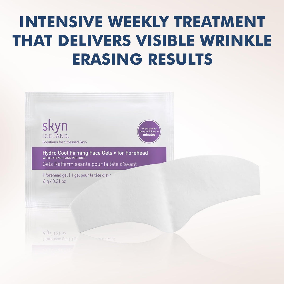 Skyn ICELAND hyaluronic moisture patch delivers lasting forehead hydration.
