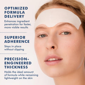 Skyn ICELAND cooling technology with glacial water calms the forehead skin.
