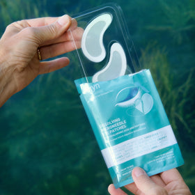 Vegan skincare symbol and gentle under-eye care