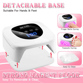 SKYUV LED touch screen nail lamp with easy curing control.