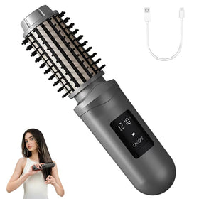 SL Euthtion cordless hair curling iron brush for quick on-the-go styling
