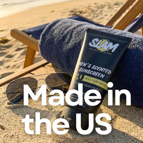 SLAM Sunscreen on skin shows lightweight, non-greasy feel.