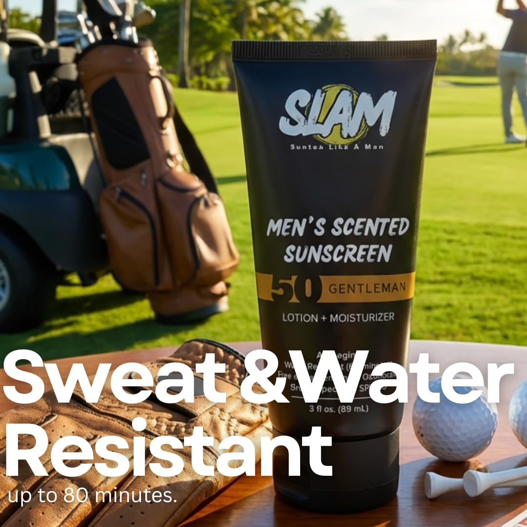 SLAM Sunscreen water resistance for outdoor activities up to 80 minutes.