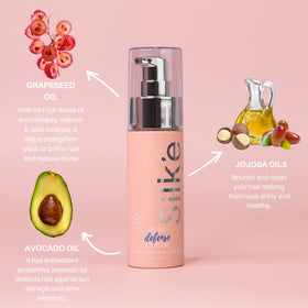 Sleek'e Silk'e serum dropper releasing product for precise heat protection application
