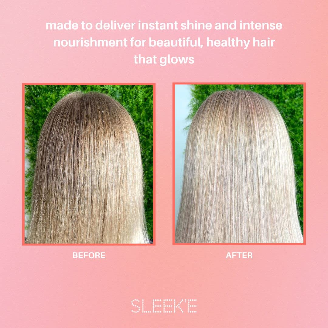 Heat styling with Silk'e Serum forming a protective barrier.