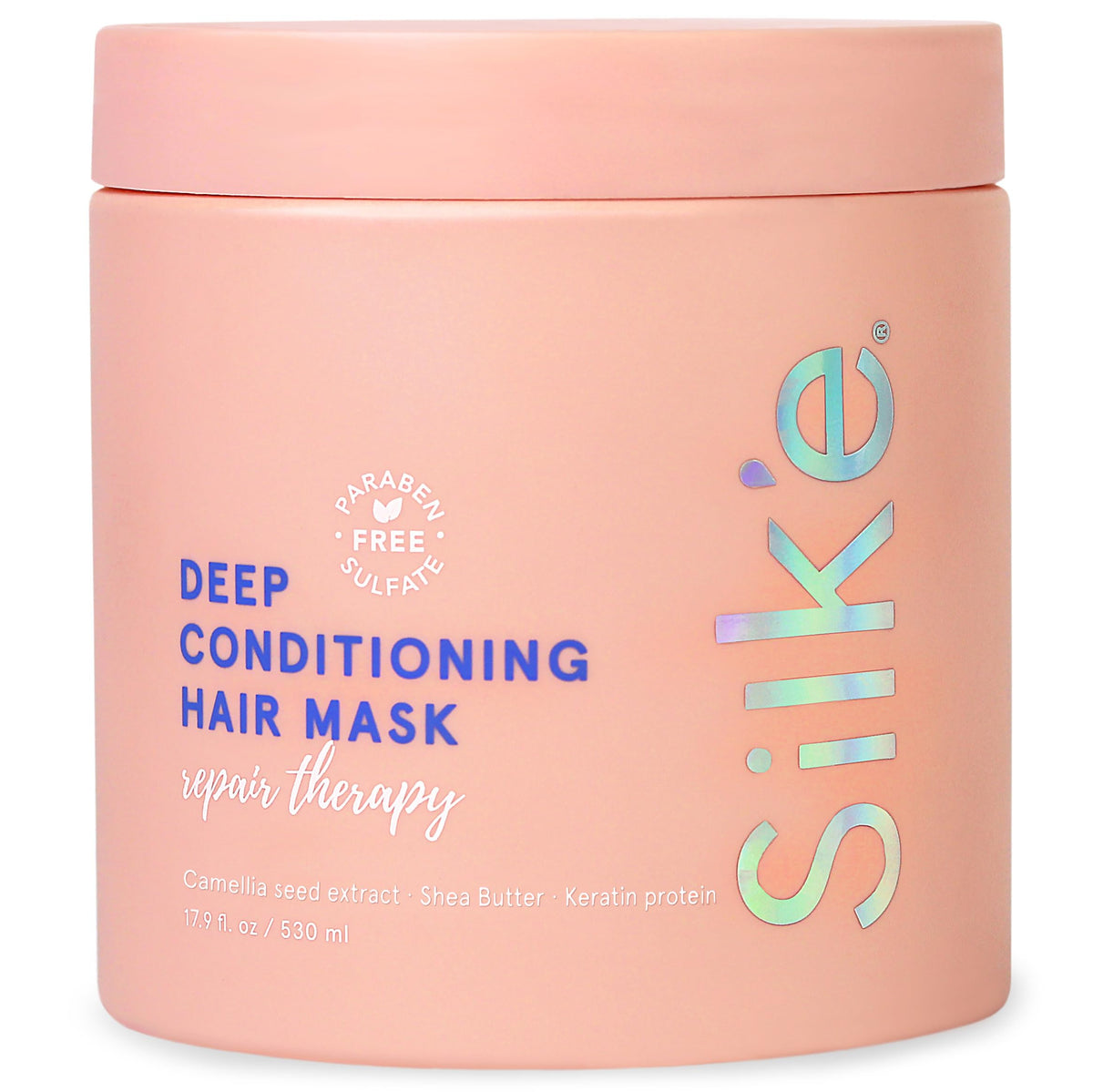Sleek'e Silk'e Repair Mask being applied to hair ends for smoother finish.