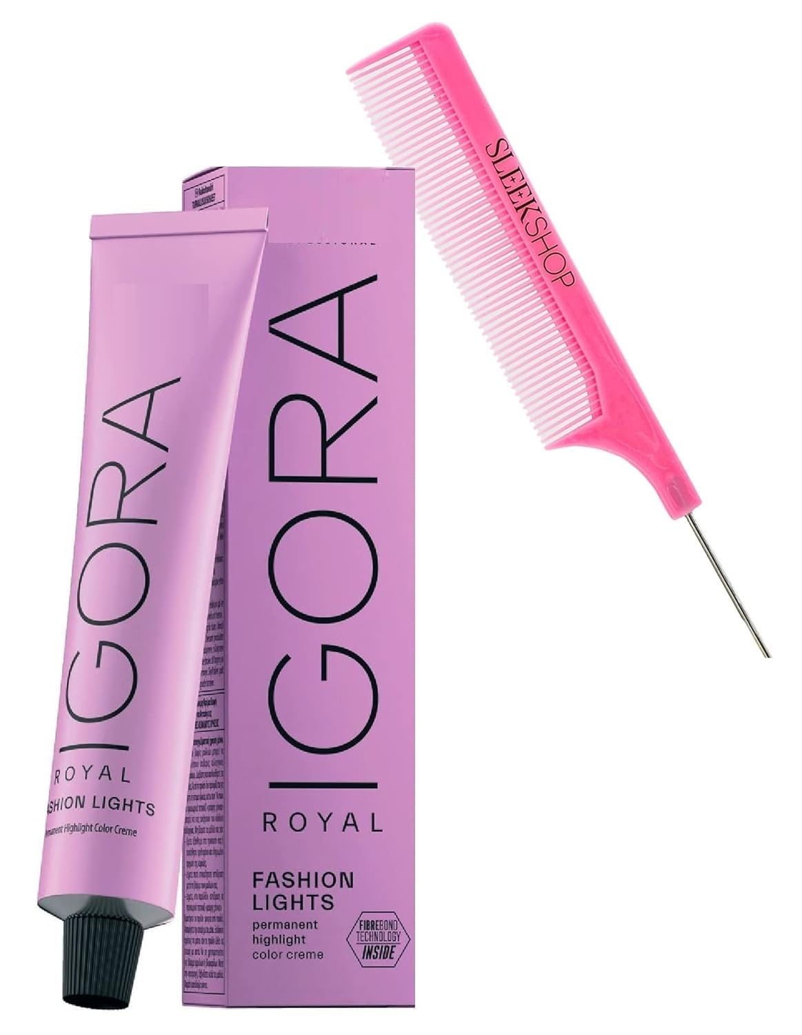 Sleekshop pink comb with argan-oil infusion for detangling and precise color application