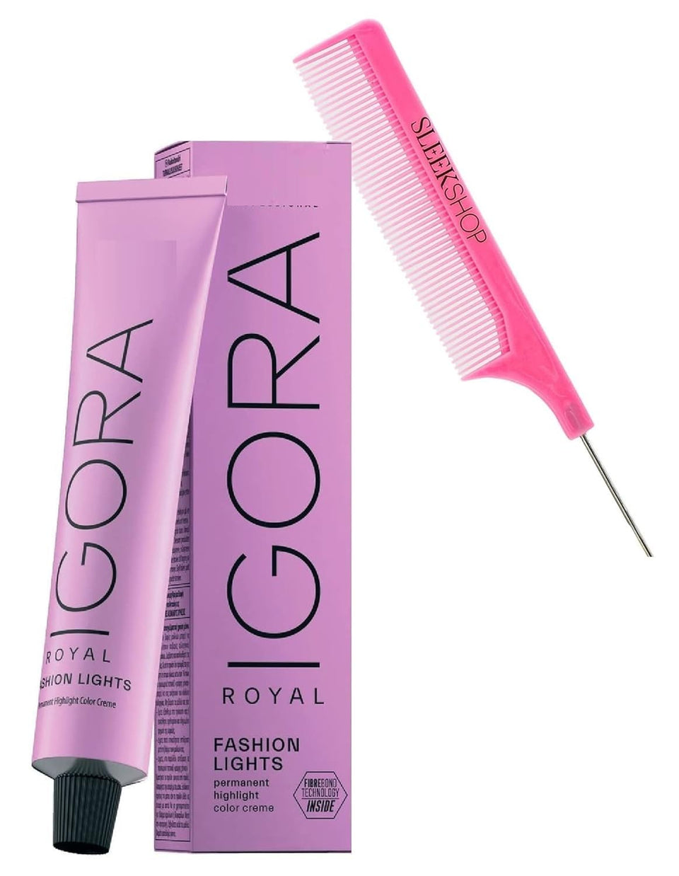 Sleekshop pink comb with argan-oil infusion for detangling and precise color application