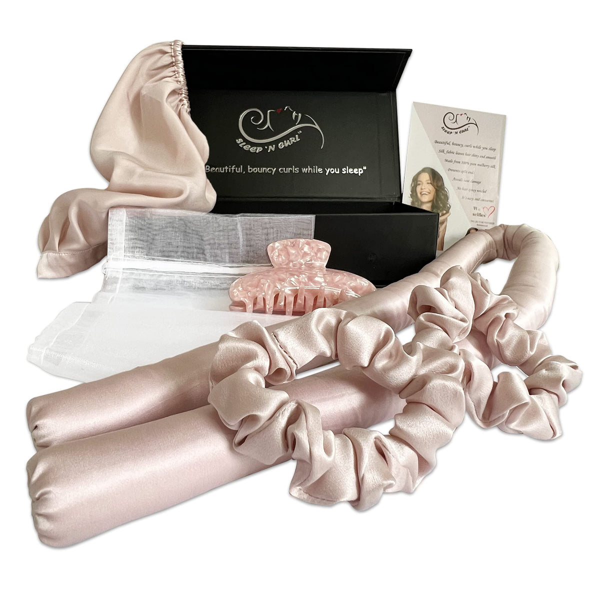 Sleep 'N Curl silk ribbon curler for heatless curls and salon-quality results