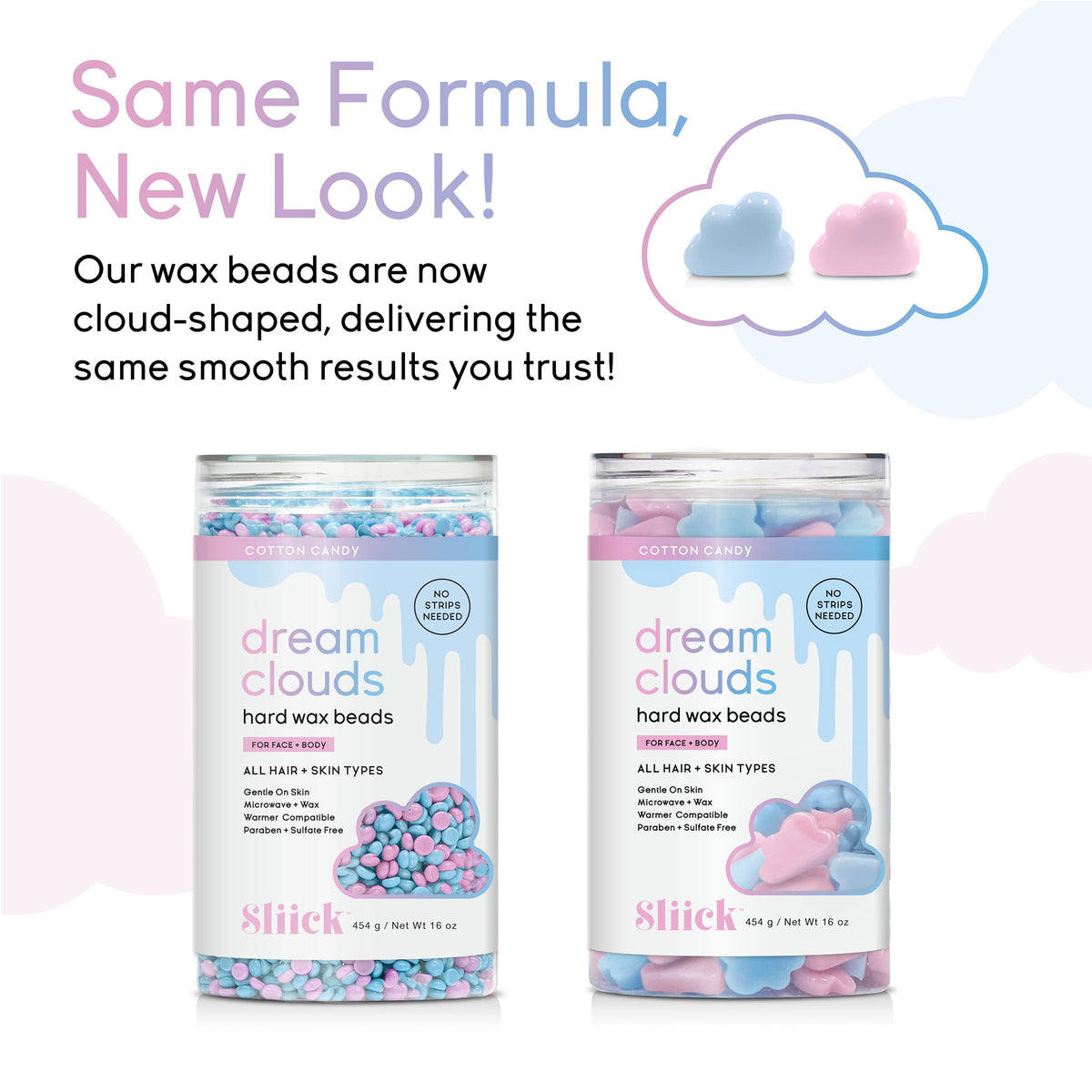 Sliick Dream Clouds face wax application demonstrates precise brow-to-face hair removal