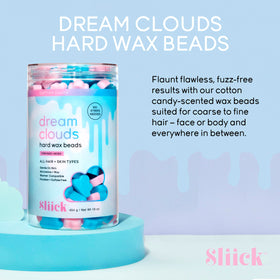 Sliick Dream Clouds no-strip wax supports mess-free sessions