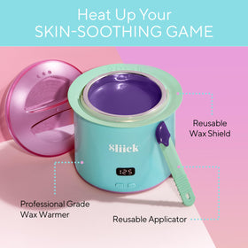 Sliick Pro Wax Warmer with silicone shield for mess-free cleanup