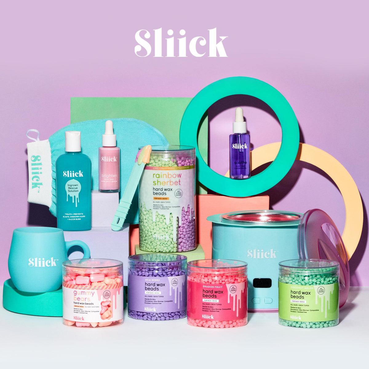 Sliick beads suitable for sensitive skin waxing routines.