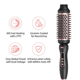Slikwave Thermal Brush showing the detachable head for easy cleaning and travel