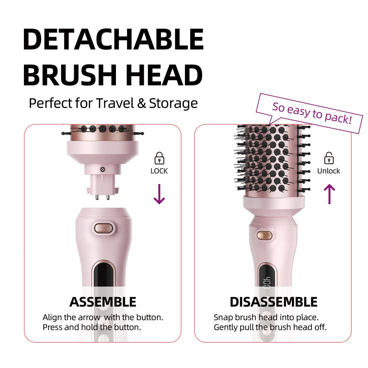 Slikwave heated bristles grip hair for smooth wraps