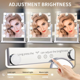 SLIMOON 10X magnifying mirror for precise eyeliner and brows