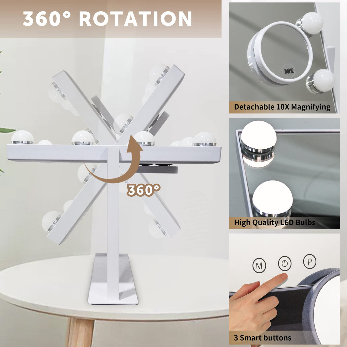 SLIMOON 360-degree rotation for flexible viewing angles