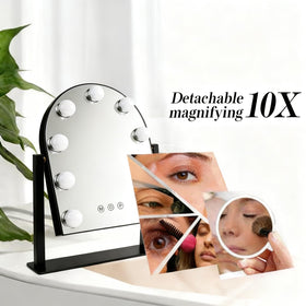 SLIMOON Hollywood vanity mirror with 360-degree rotation for flexible angles.