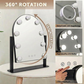 SLIMOON rechargeable LED vanity mirror with USB-C charging.