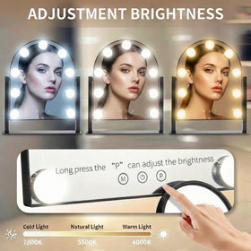 SLIMOON smart touch makeup mirror for easy light control.