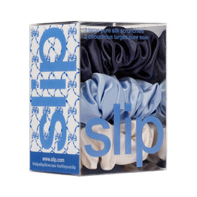 SLIP Skye anti-breakage silk scrunchie supports gentle styling.
