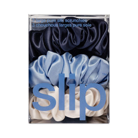 SLIP Skye anti-crease silk scrunchie reduces tugging.