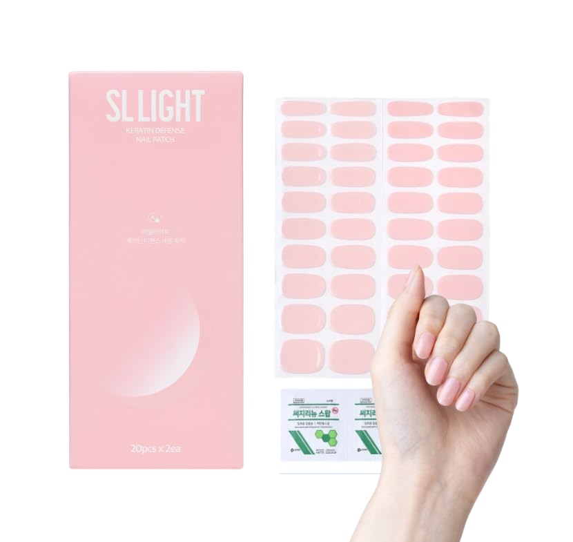 SLLIGHT Keratin Defense Nail Patches box for at-home protective nail care.