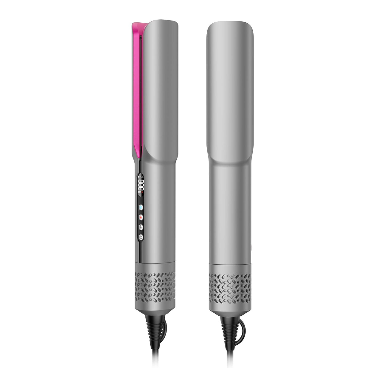 Slopehill 2-in-1 hair straightener and dryer for rapid damp styling and shine.