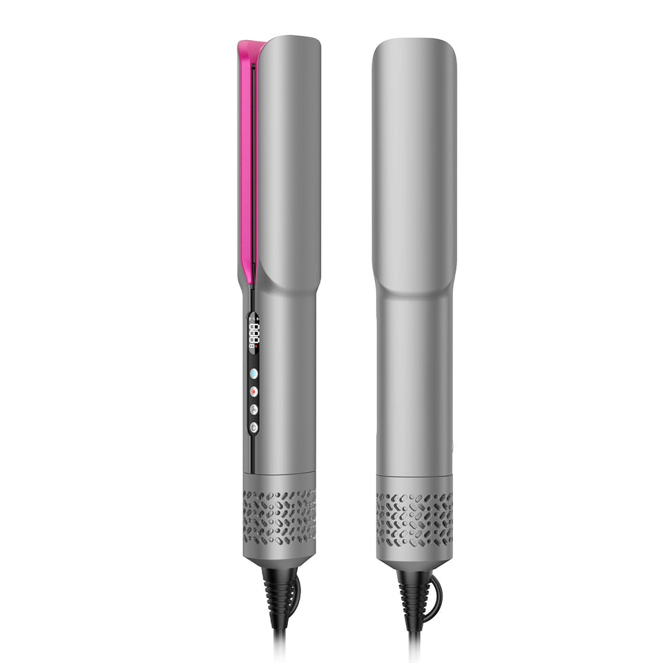 Slopehill 2-in-1 hair straightener and dryer for rapid damp styling and shine.