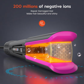 Slopehill auto-sense safety stops airflow when hair is unclamped.