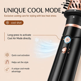 Ceramic-coated oval head delivers even heat for frizz control.