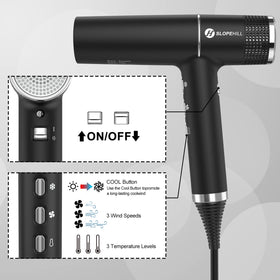 Slopehill hair dryer with Oxy Active Technology for balanced drying