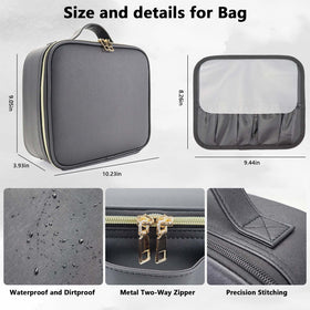 SLUMAZI bag features a separate makeup brush storage compartment
