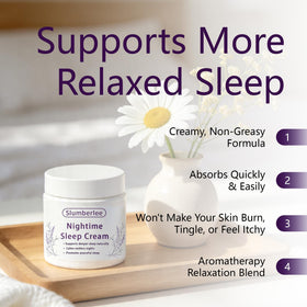 Creamy texture of Slumberlee Sleep Cream on the skin