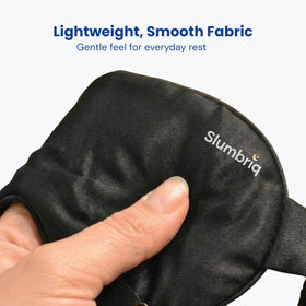 Slumbriq adjustable strap detail ensures secure, comfortable fit for all sleepers.
