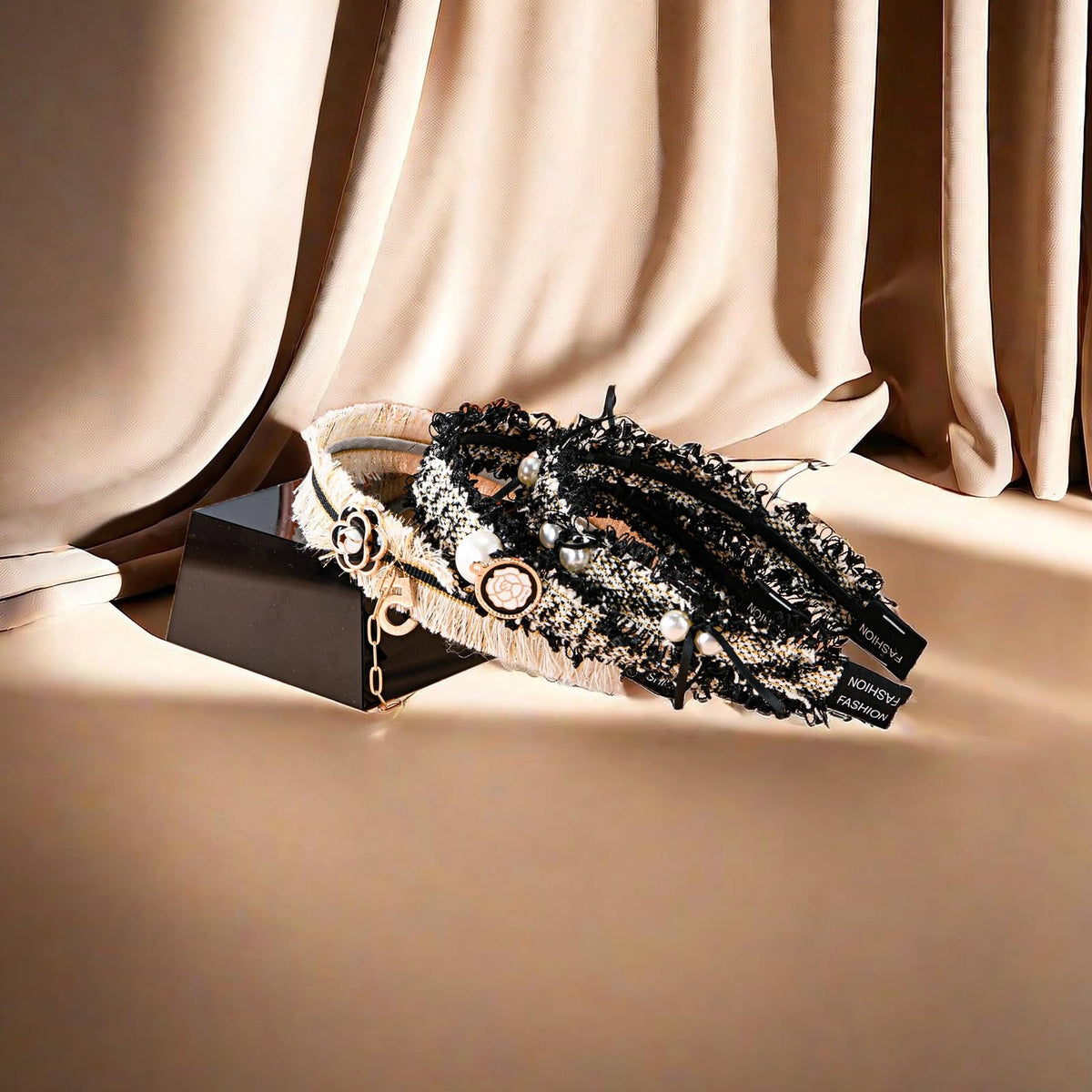 Sluxa Pearl Hairband pairs with various outfits for versatile styling
