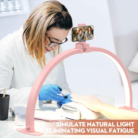 Multi-use studio light suitable for nail art, skincare, and photography setups