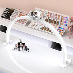 SLYFTE premium large half-moon light provides shadow-free nail desk illumination.