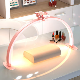 SLYFTE pink half moon nail desk light, front view for precise gel nail work