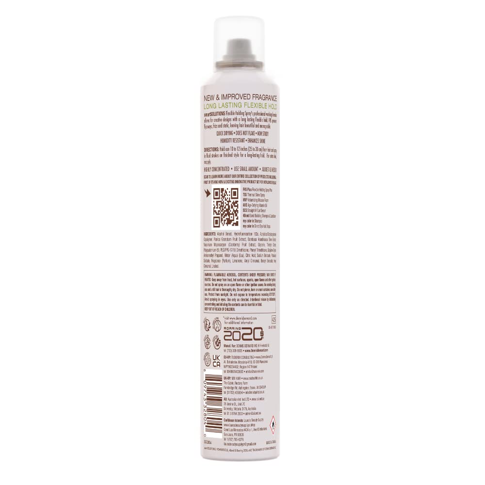 SMART SOLUTIONS Flexible Holding Spray mist applied to hair for a smooth look