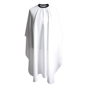 SMARTHAIR professional salon cape in white for full coverage during hair services